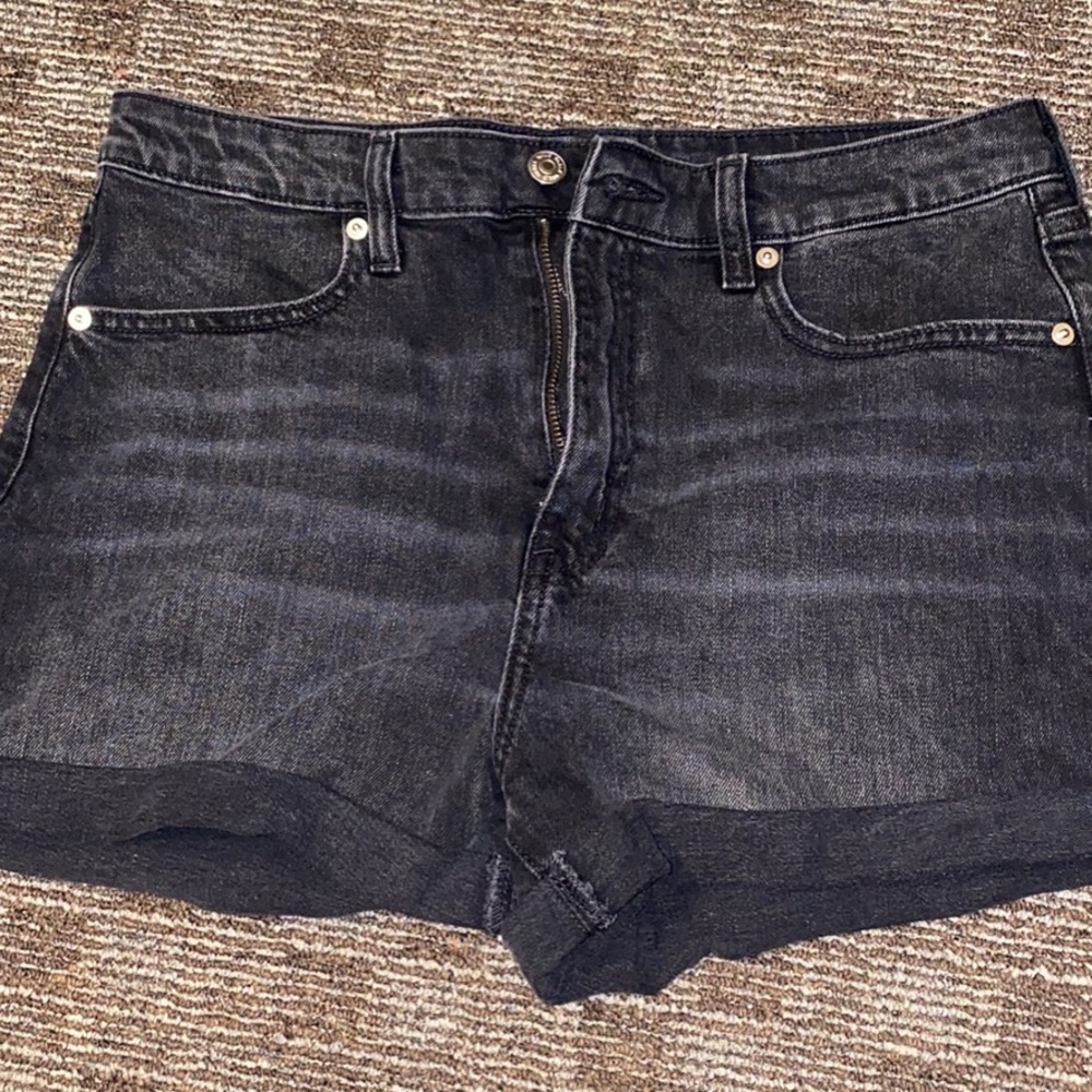 black high waisted shorts